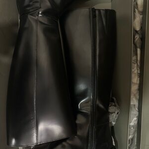 Allsaints Milo Leather Black Knee-High Boots